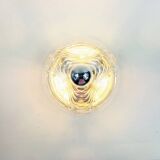 "Wave"/"Futura" Glass Wall Lamp by Koch & Lowy for Peill & Putzler, 1970s