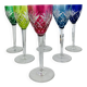 6 Roemer wine glasses, Saint-Louis crystal, Chantilly pattern