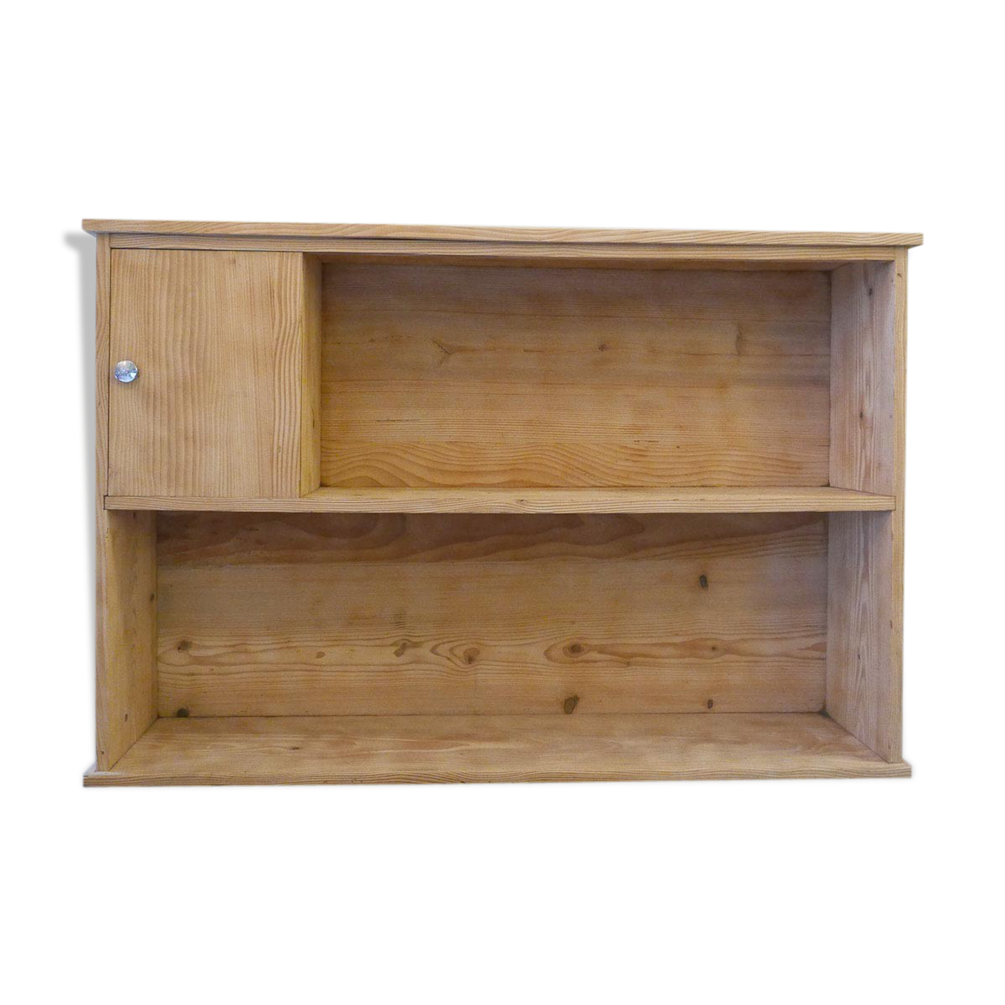 Bibliothèque en pin sablée