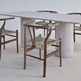 Olympia rectangular dining table - 240x100 - natural travertine