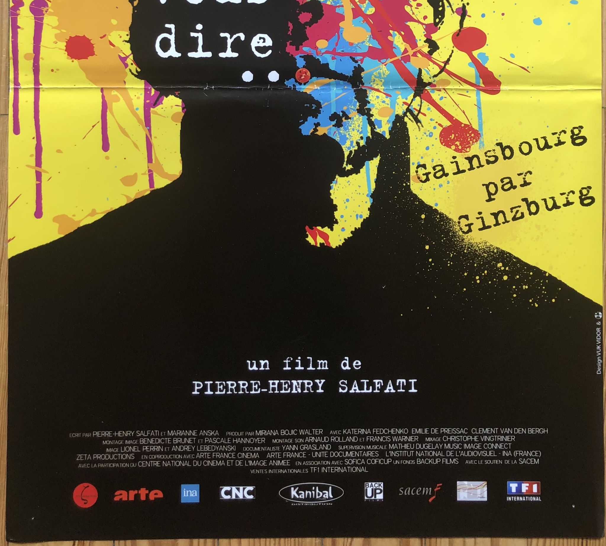 Original movie poster "I came to tell you..." Gainsbourg by Ginzburg