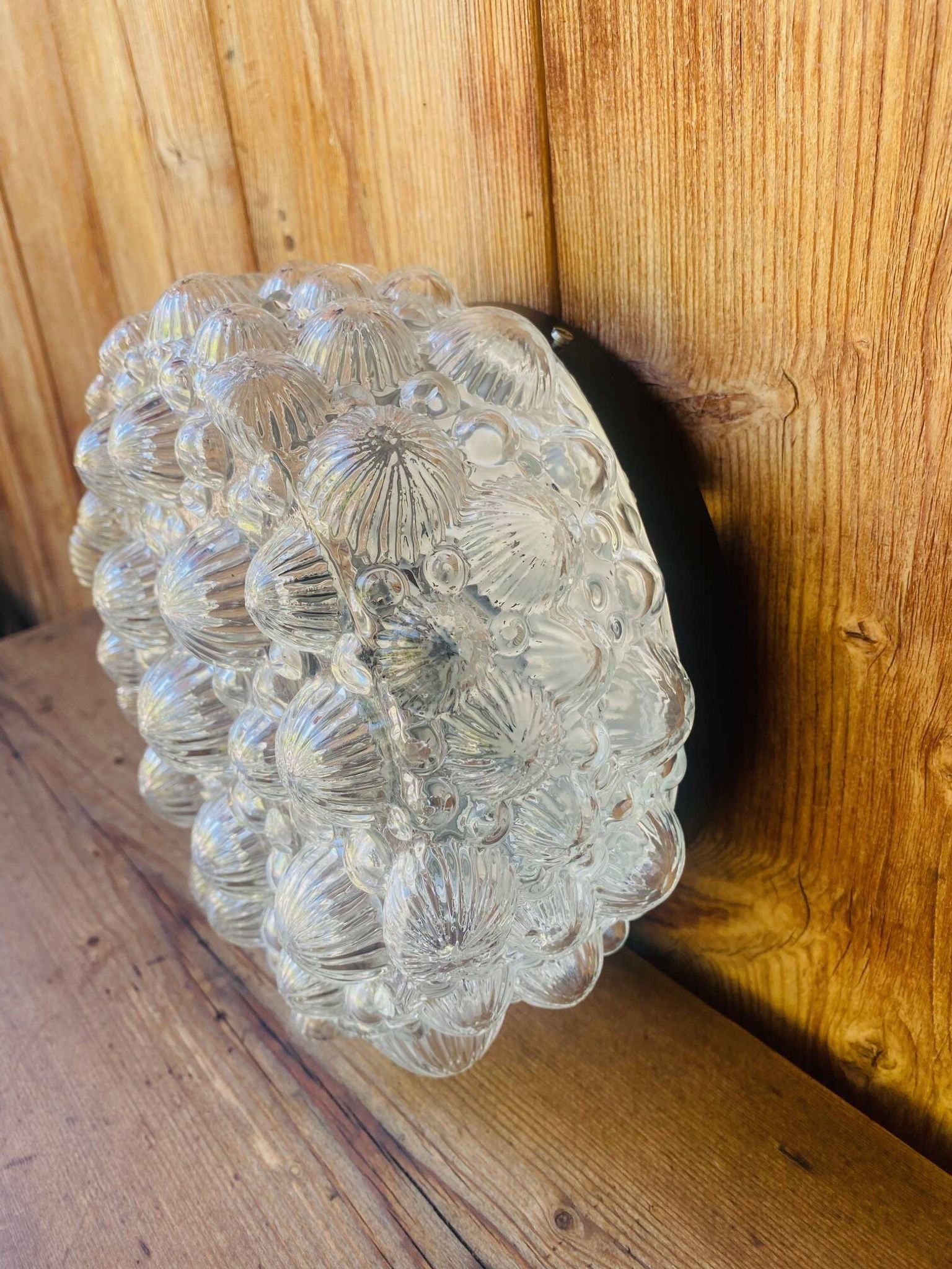 Vintage 1960s bubble glass ceiling light.