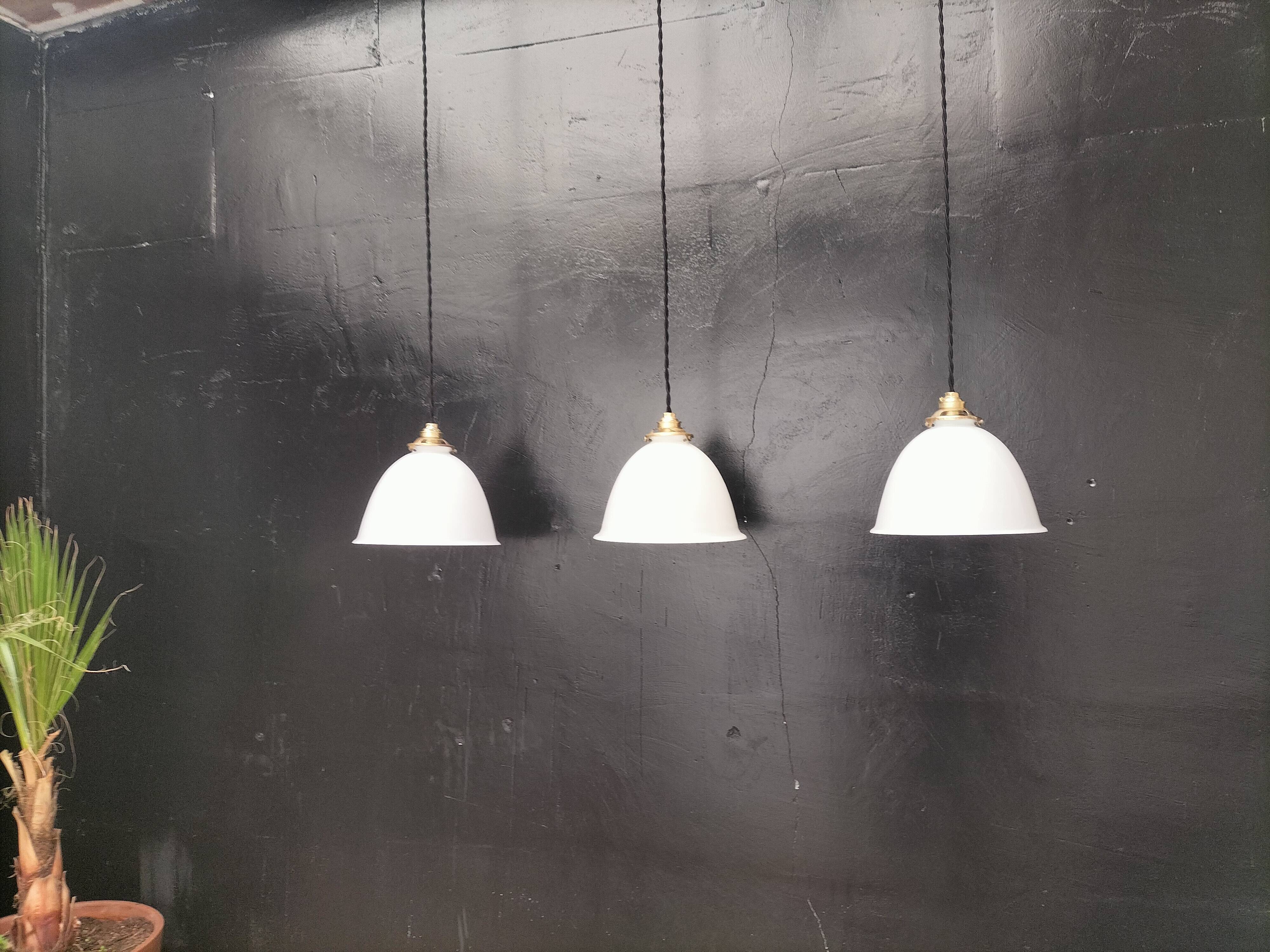 Opaline pendant lights