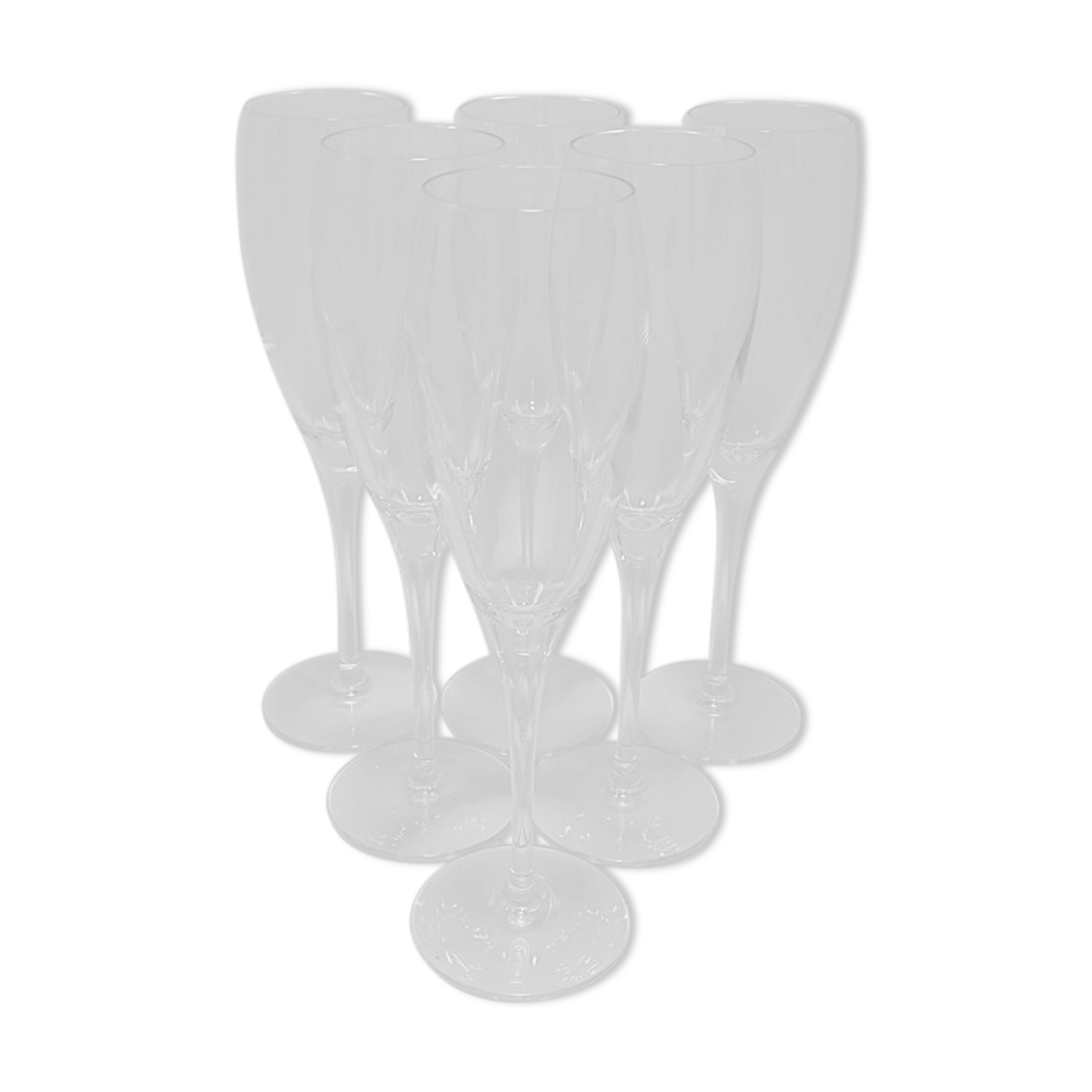 Set of 6 champagne flutes
