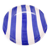 Assiette creuse en céramique bleue et blanche