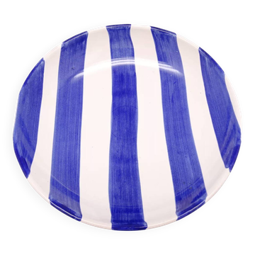 Blue and white ceramic soup plate