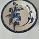 E. Bourgeois Grand Dépôt plant blue decoration washbasin plate