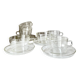 Vintage Glass Borosilicate Tea Set cups by Ilse Decho for Schott Jena, DDR