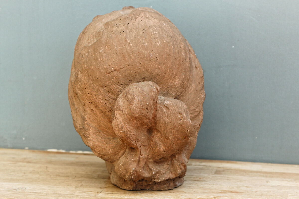 Woman's head, reconstituted stone