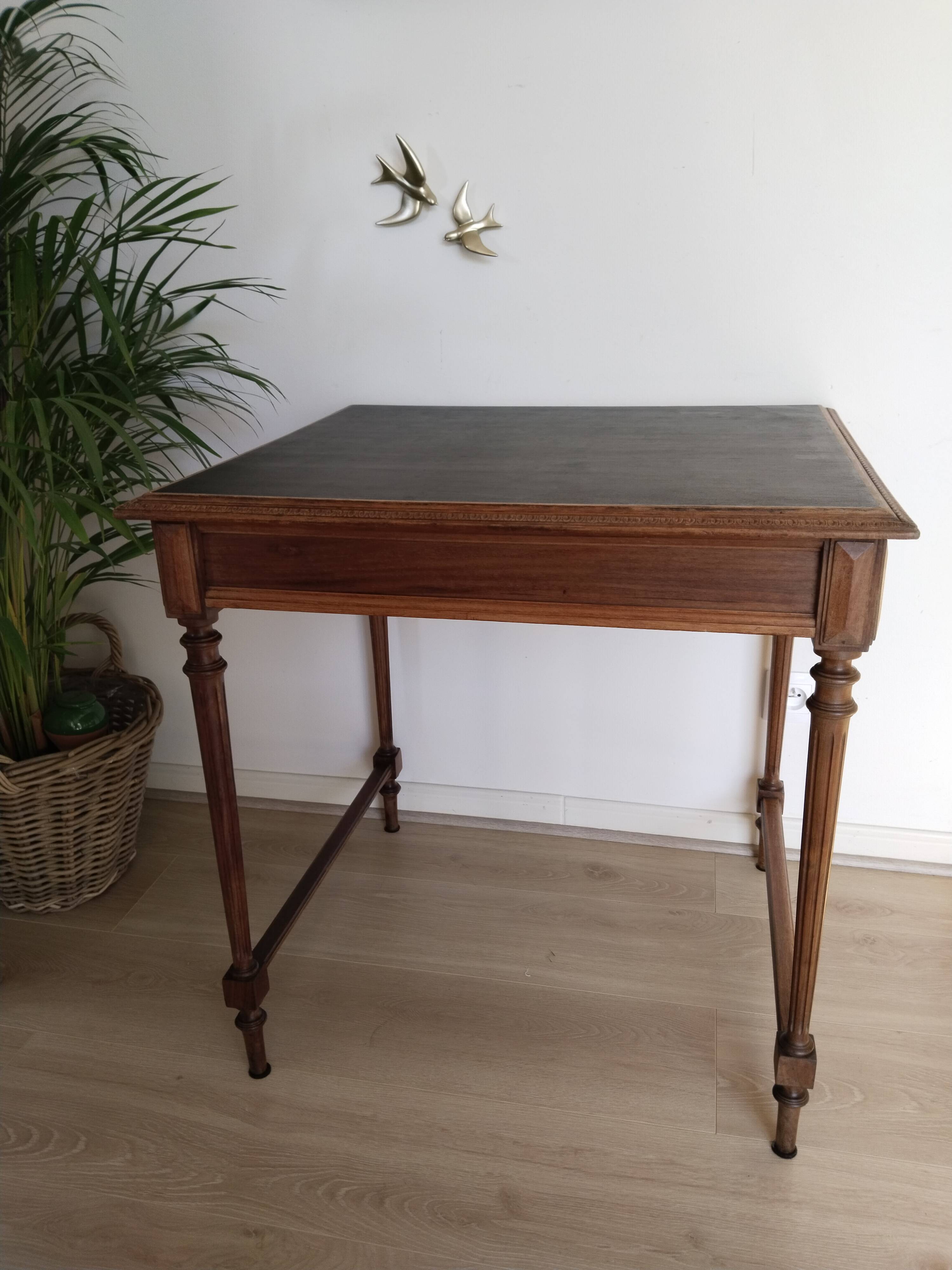 Waxed wooden table, Louis XVI style