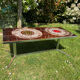 Vintage chrome and ceramic coffee table