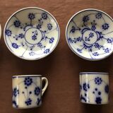 Set of 4 cups of coffee Sarreguemines