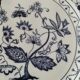 Trio of Castellania plates in Italian earthenware, vintage blue decoration