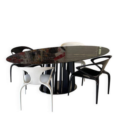 Table de repas Ivresse Roche Bobois + 4 chaises