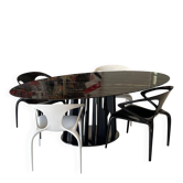 Dining table Ivresse Roche Bobois + 4 chairs