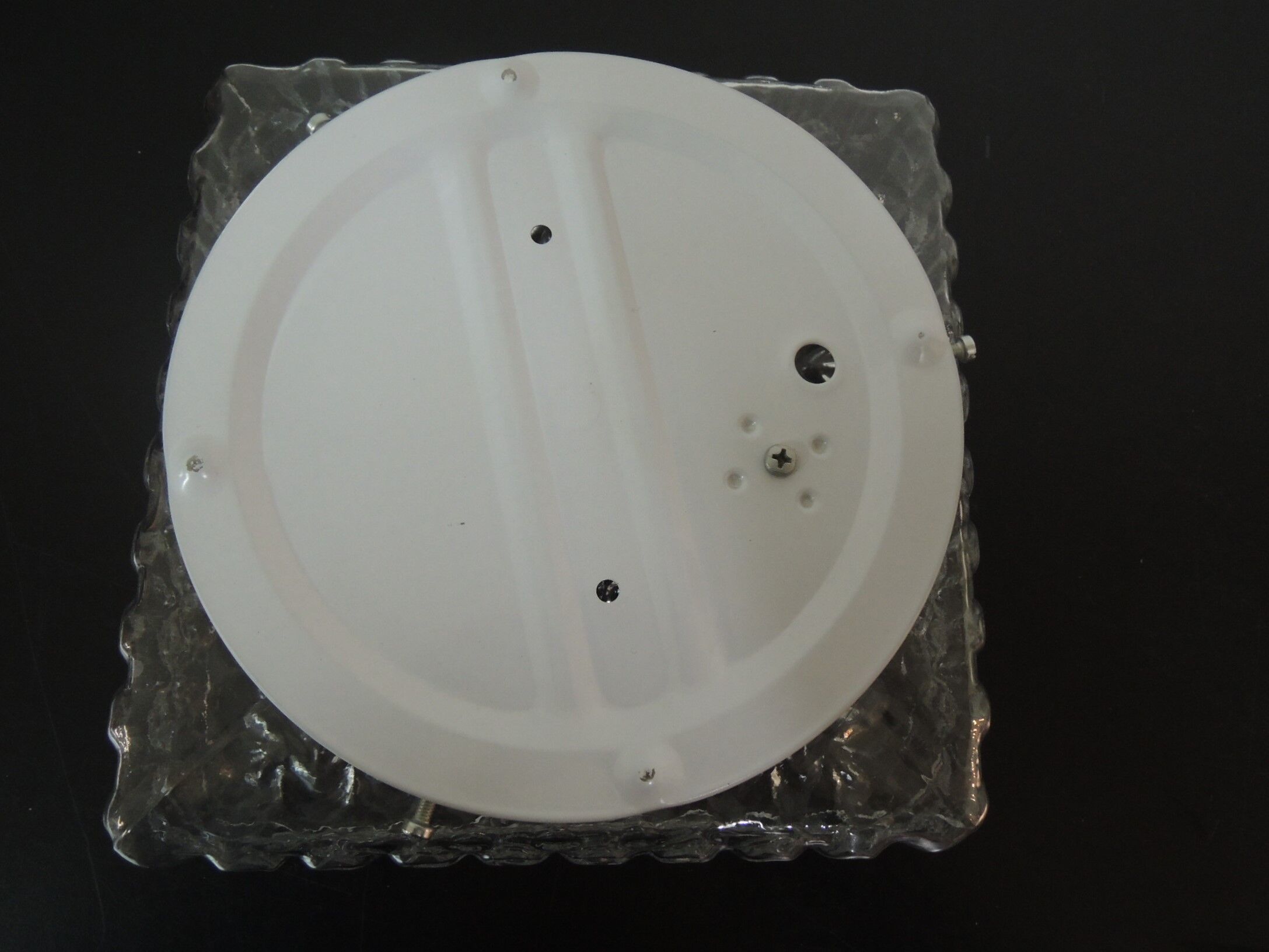 Square glass ceiling light