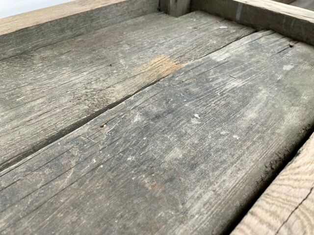Old wooden workbench