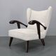 1950s Restored Wing Chair , Czechoslovakia