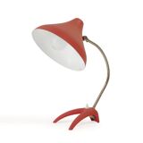 Lampe de bureau rouge Ewa Varnamo, années 1950