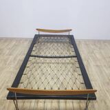 Bed, designed by Fred Ruf for Wohnbedarf, Switzerland, 1950s.No.2