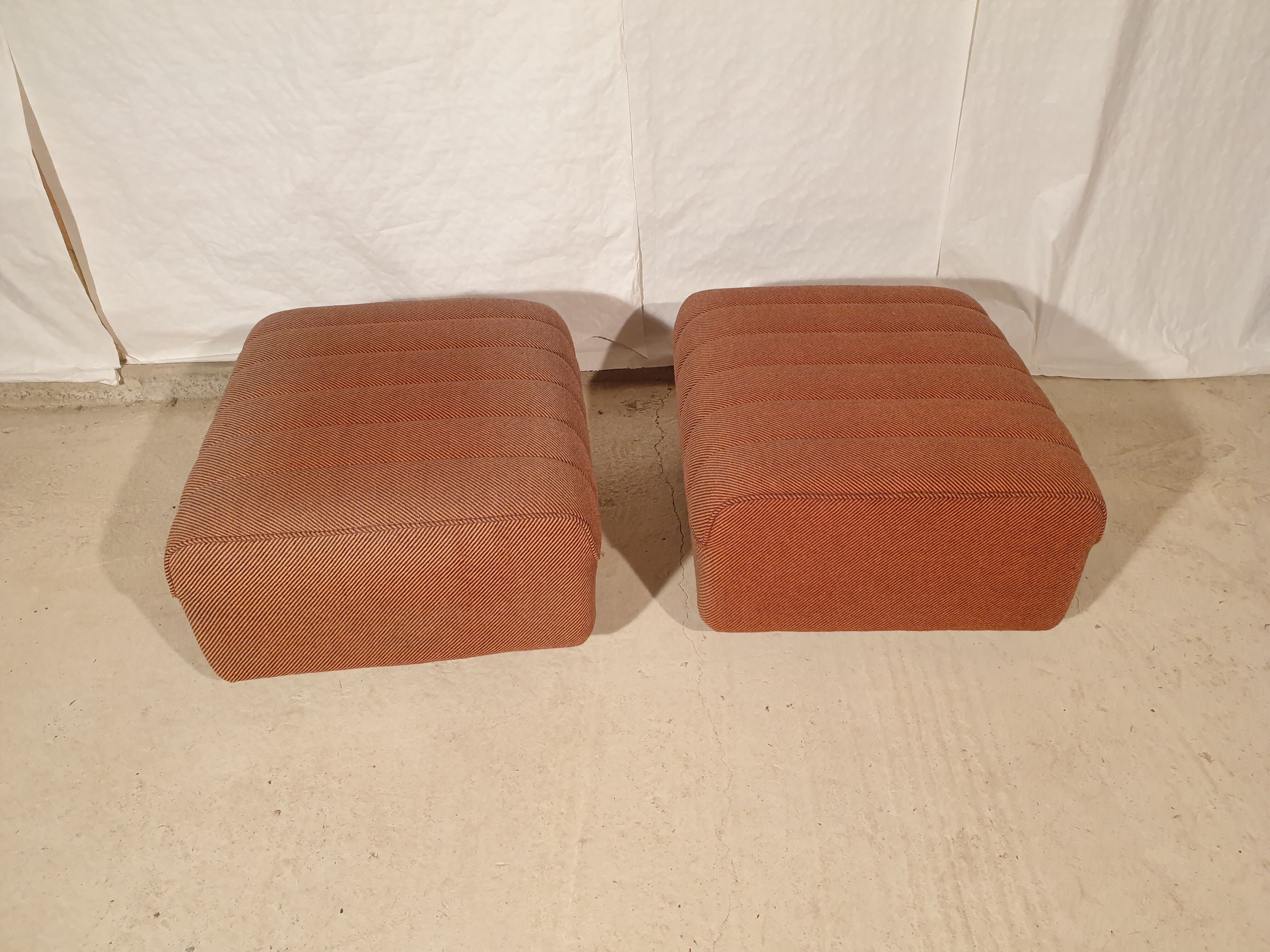 Pair of vintage ottomans