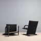 Artflex T Line armchairs designed by Burkhard Vogtherr in leather, Italy, 1980s.