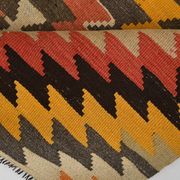5x8 Orange & Brown Tribal Vintage Kilim Rug, 149x253Cm