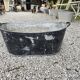 Old zinc bathtub