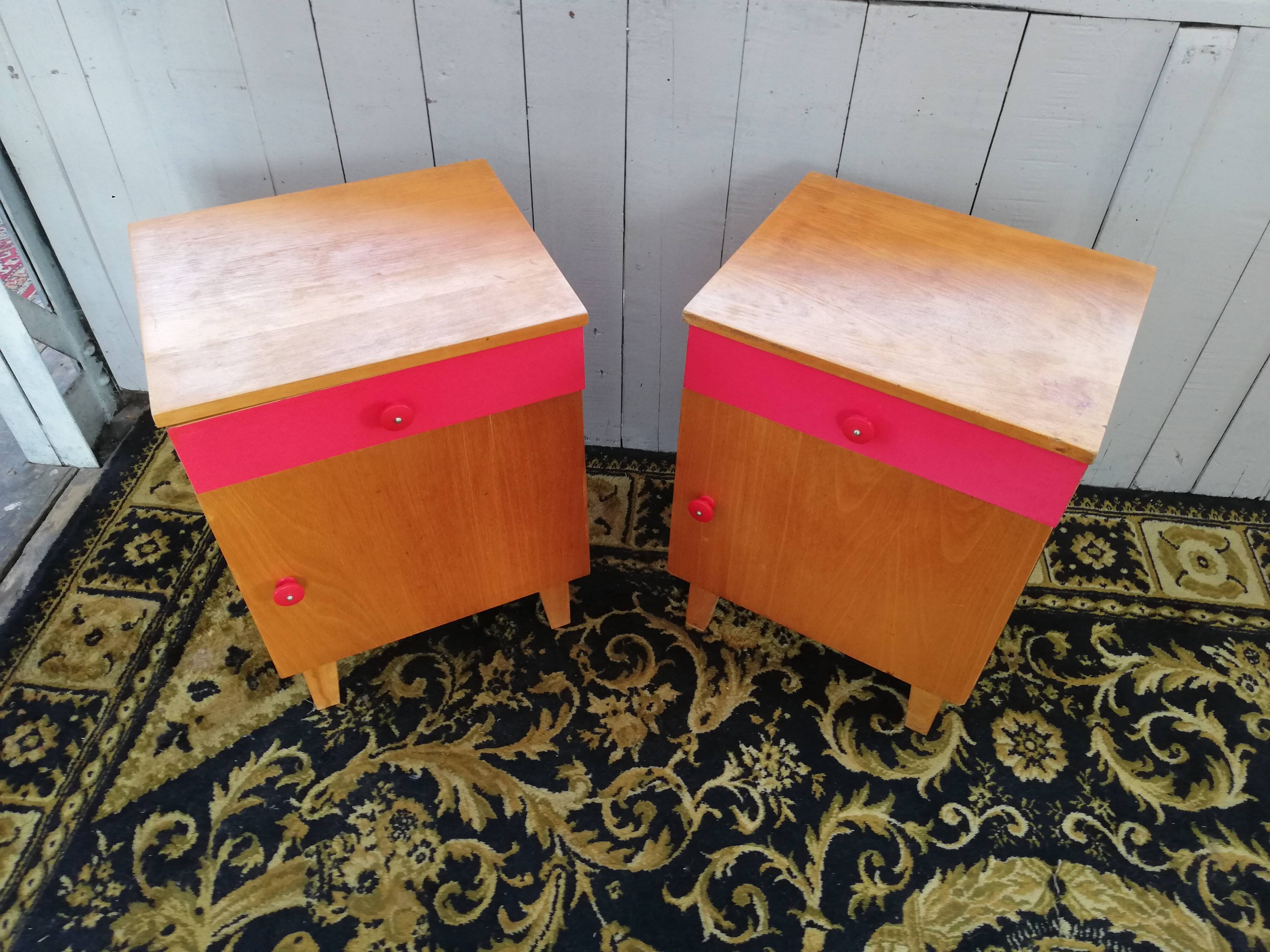 Pair of bedside tables, Czech