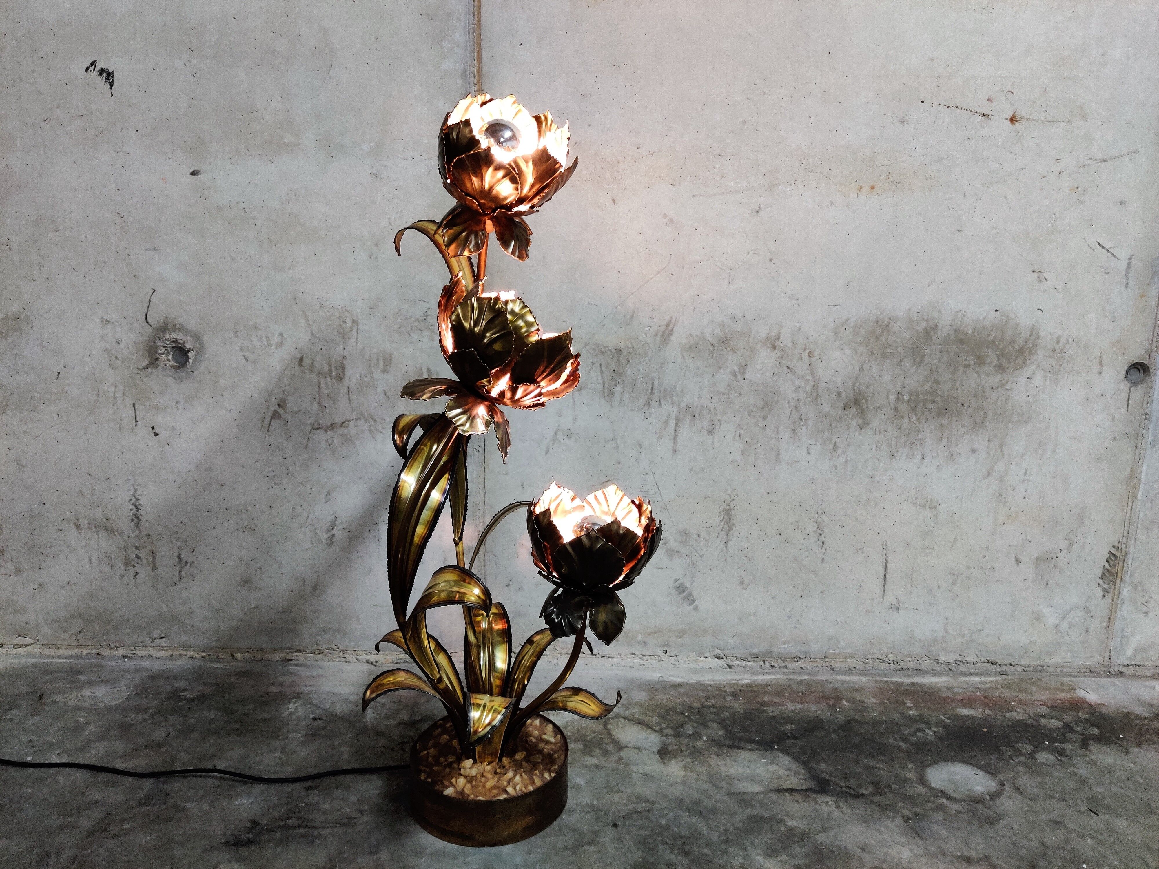 Maison Jansen flower lamp, 1970
