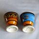 Paire de coquetiers, faience, Quimper.