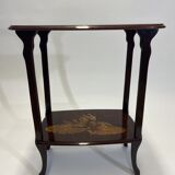 French Art Nouveau two-tier service table by Emile Gallé
