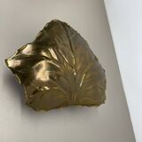 Brass Leaf Theatre Wall Light by Ravarini Castoldi, Milan Italy, 1970s