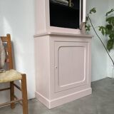 Vitrine haute rose poudrée