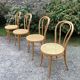 4 chaises bistrot vintage cannées