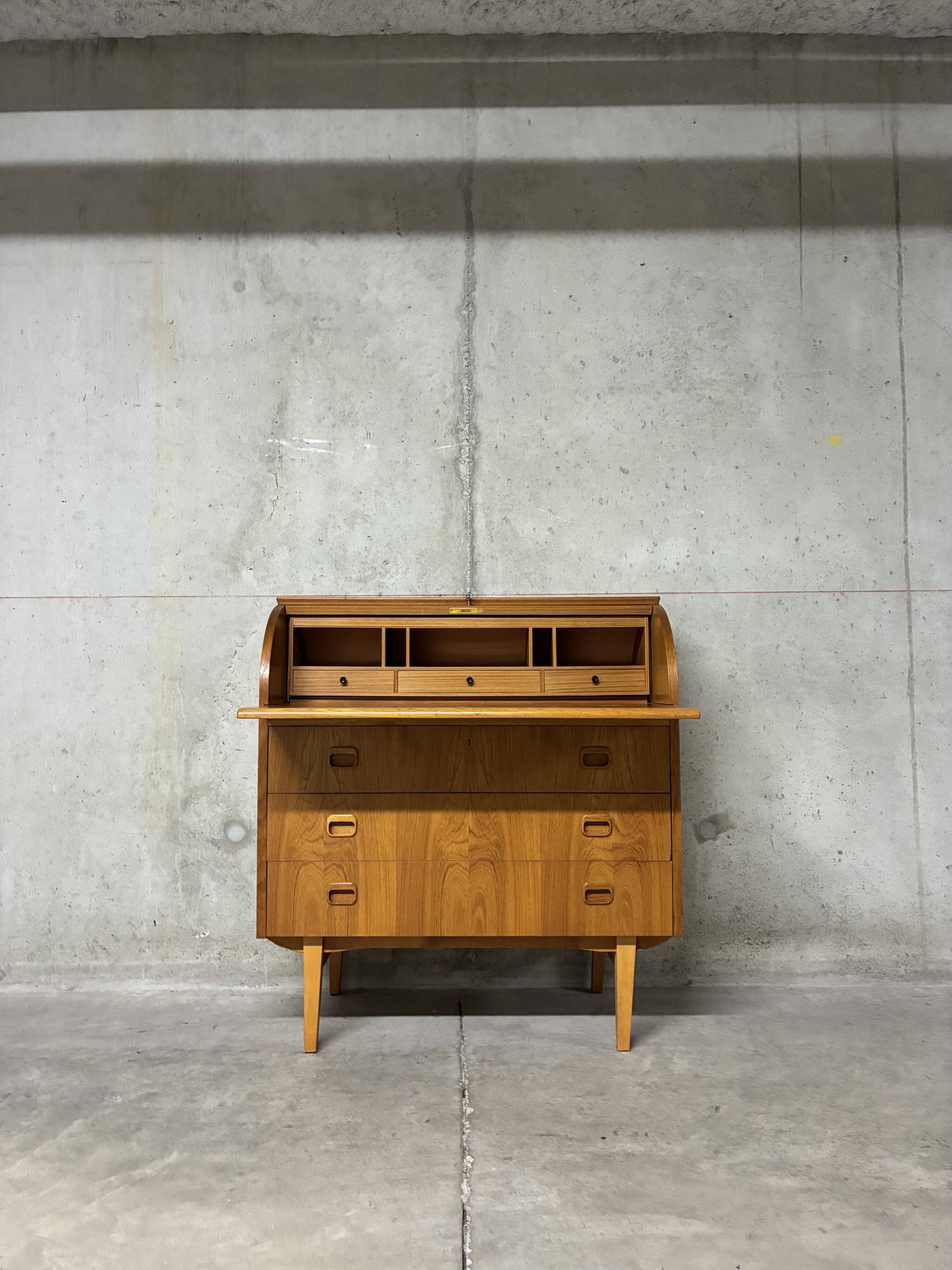 Vintage Scandinavian secretary cabinet from the 1960s.