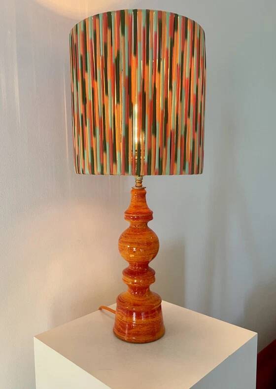 Large vintage table lamp – German pottery from the 70s | Hustadt (attributed)