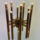 Mid-century design brass floor lamp, 1980s in style of Gaetano Sciolari