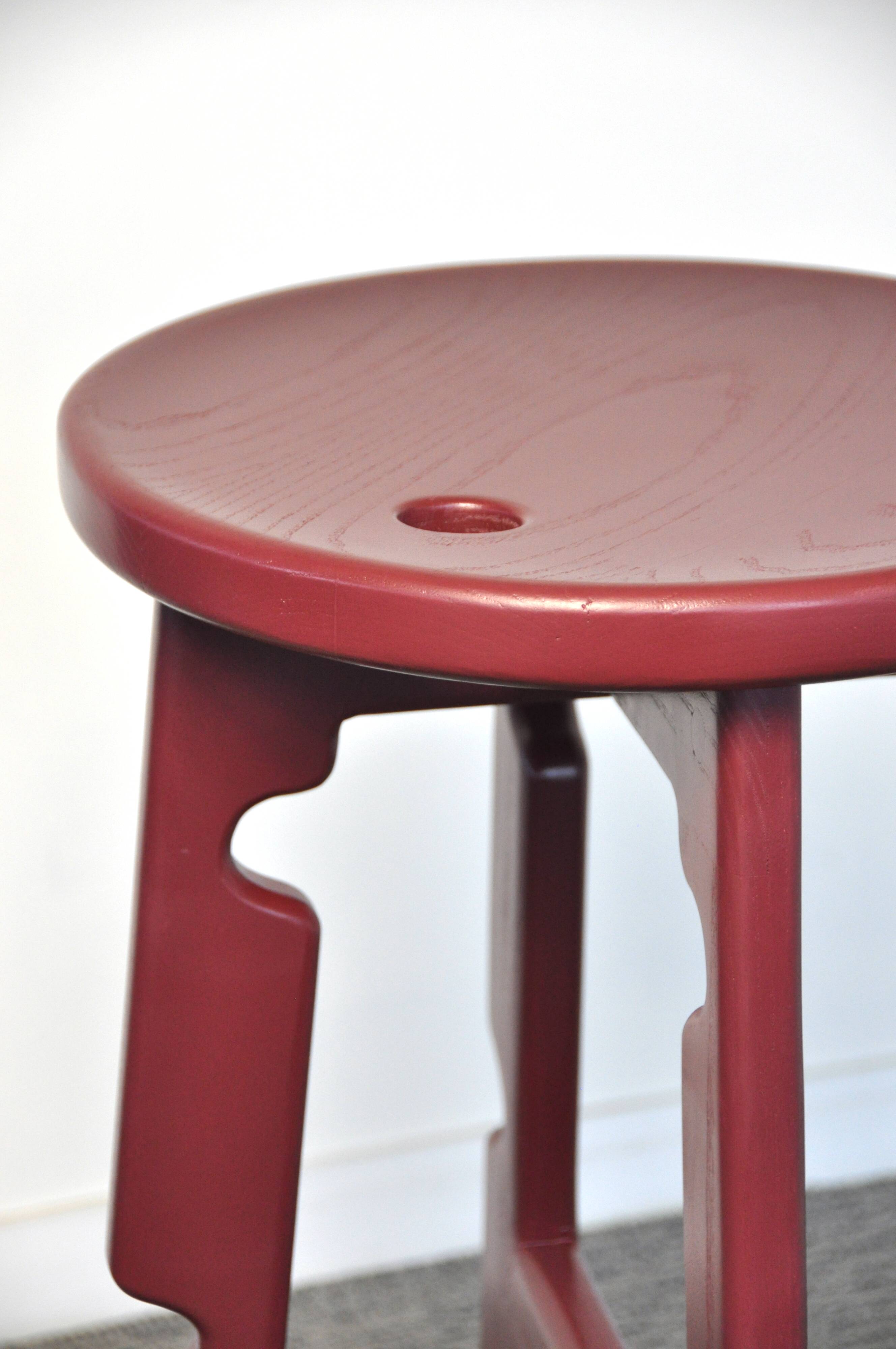 High Stool in Lacquered Ash