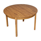 able to eat vintage round in formica imitation teak, with hidden extension, Scandinavian style