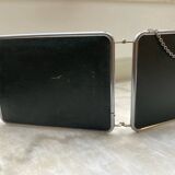 Vintage horizontal triptych barber mirror