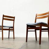 Set of chairs with a minimalist pattern, 1960s