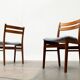 Set of chairs with a minimalist pattern, 1960s