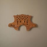 Vintage coat rack folk decoration carved wood made in Portugal artisanal manufacturing countryside