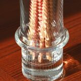 Textured transparent column vase