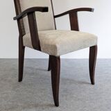 Pair of modernist mahogany bridge chairs from the 40s/50s