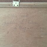 Marine on wood signed reine vuillermet