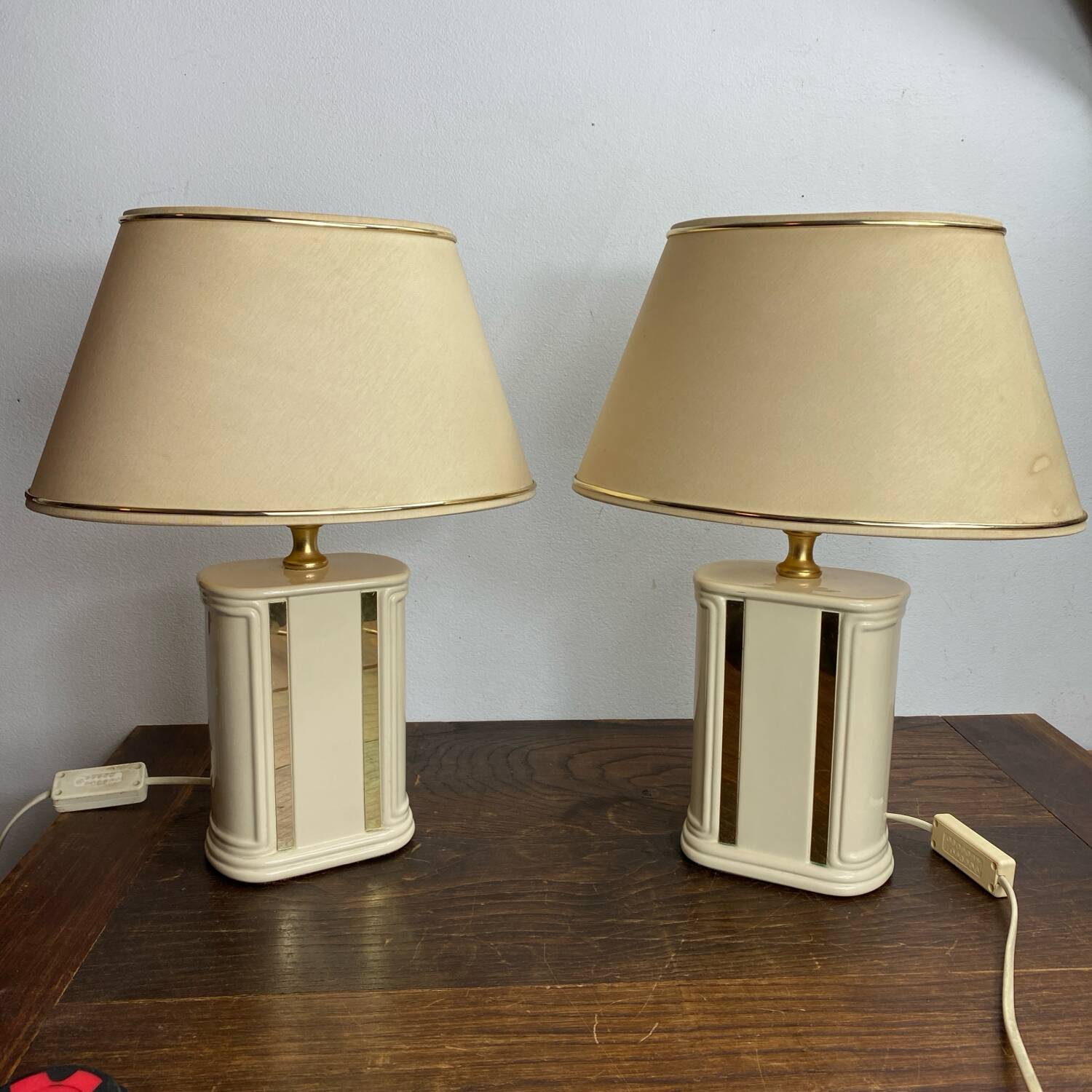 Paire de lampes, Robert de Schuytener années 70