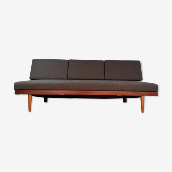 Daybed Renovated Teak and Anthracite Fabric, Ingmar Relling design by Ekornes, Norwegian Vintage 1960s