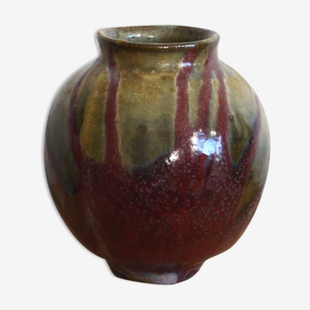 Vase boule céramique émaillée